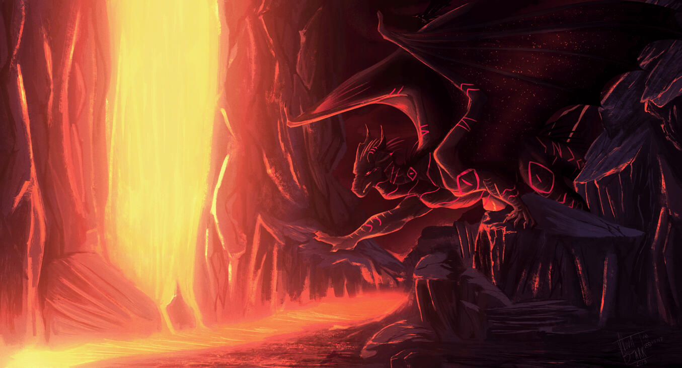 Full body scene- Igneous owned by Raven